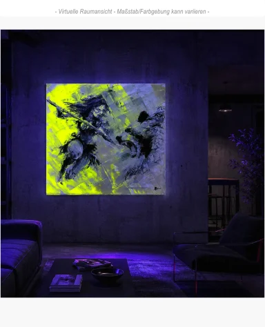 The Bear Within unter UV- bzw. Schwarzlicht mit leuchtenden fluoreszierenden Neon-Akzenten.